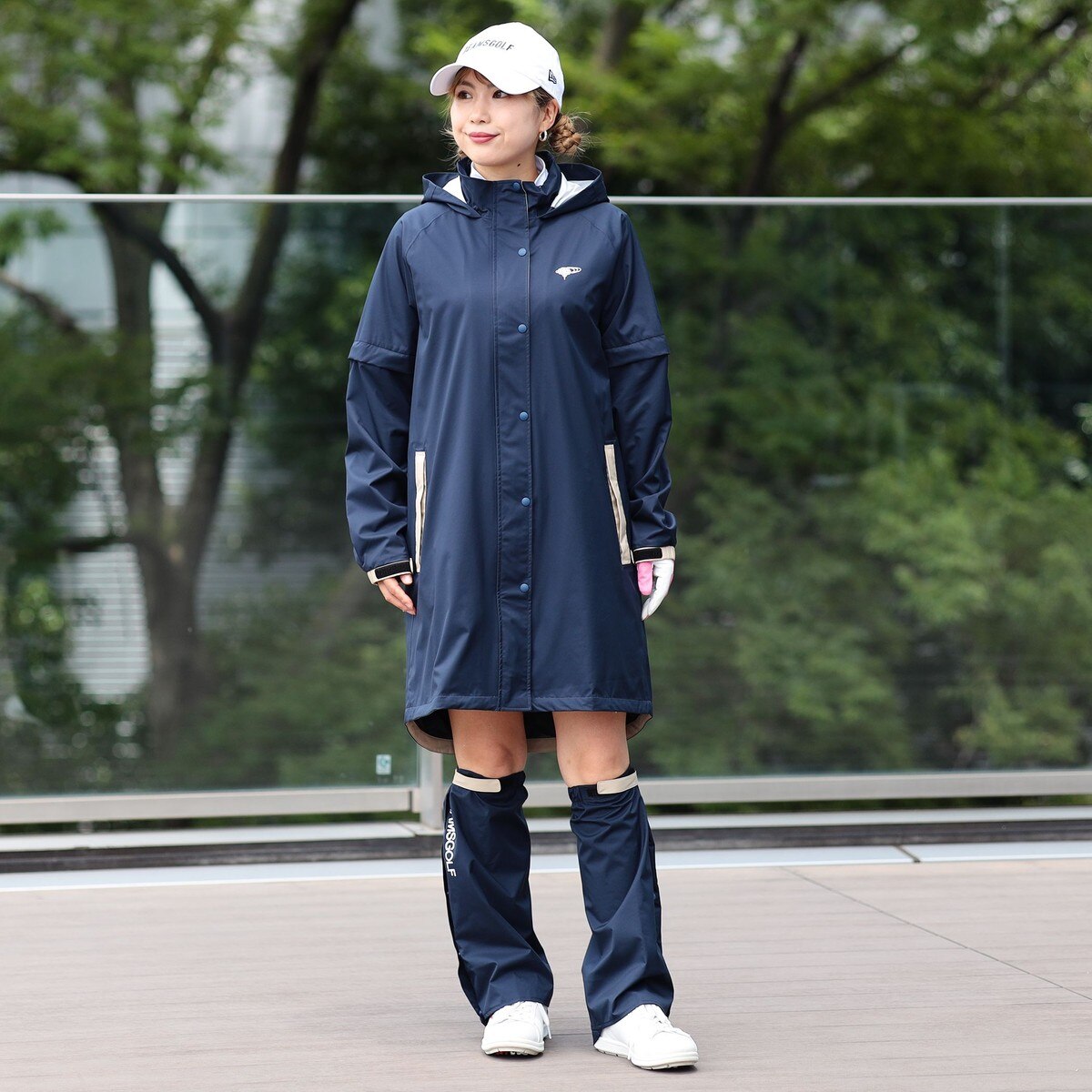 BEAMS GOLF ORANGE LABEL 2WAY レインコート(レッグカバー付き