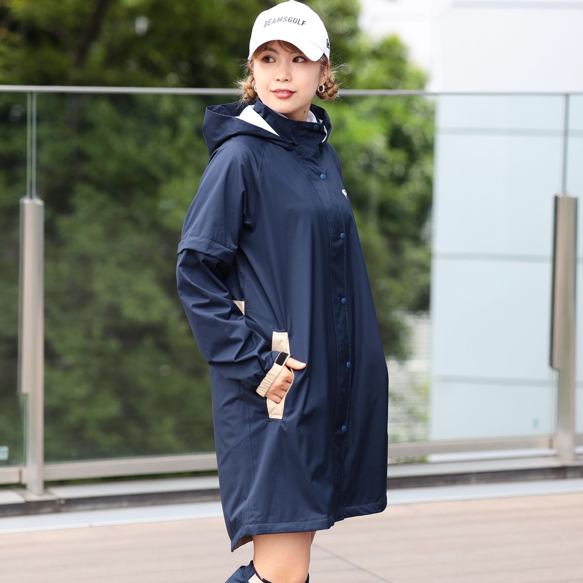 BEAMS GOLF ORANGE LABEL 2WAY レインコート(レッグカバー付き