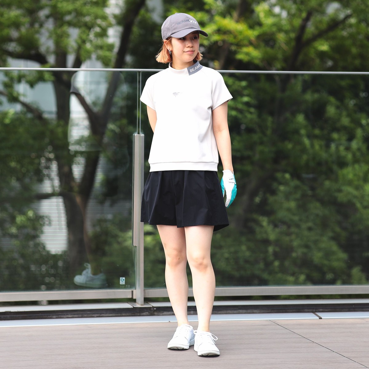 BEAMS GOLF ORANGE LABEL 撥水 ストレッチ キュロットパンツ レディス