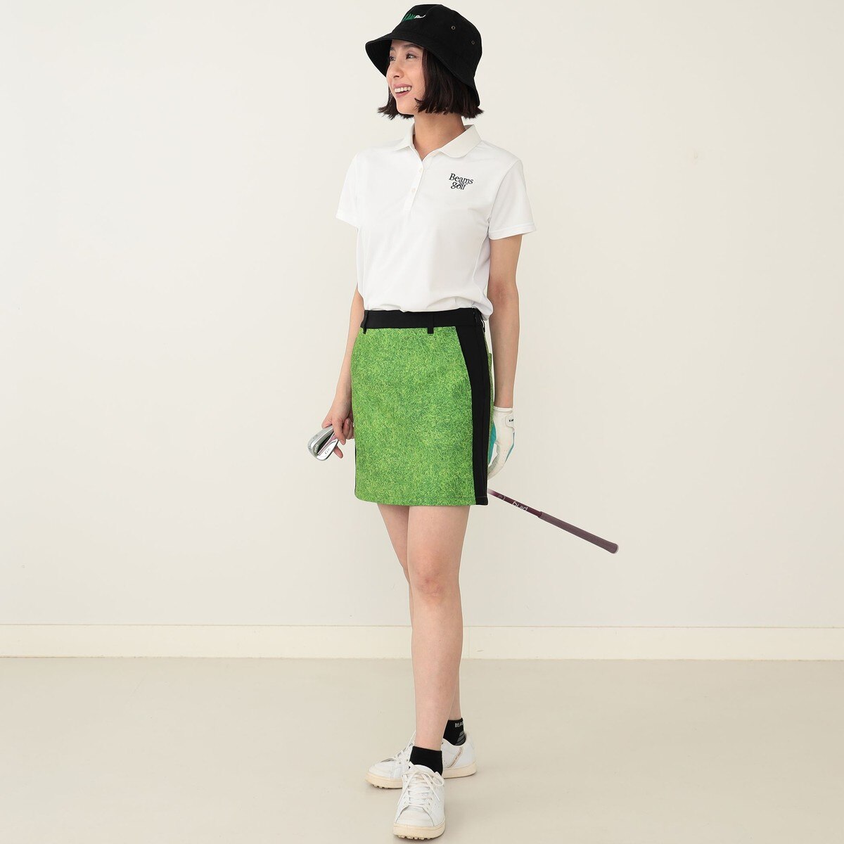 BEAMS GOLF ORANGE LABEL ターフ プリント スカート レディス(スカート
