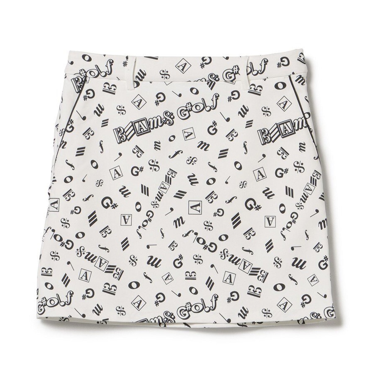 BEAMS GOLF ORANGE LABEL 音符 総柄 ストレッチスカート