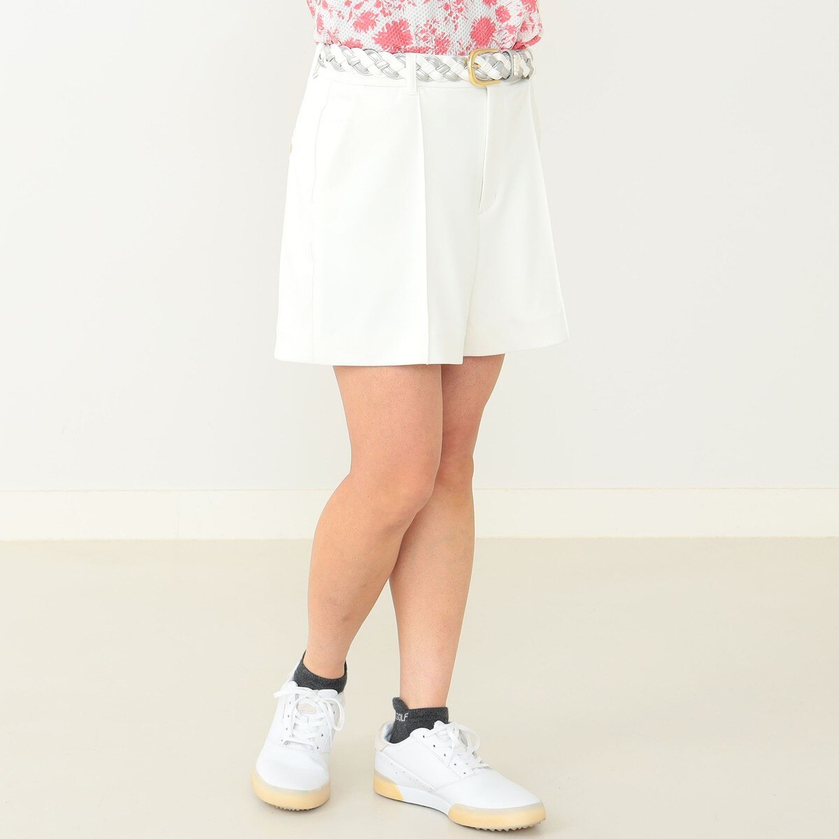 BEAMS GOLF PURPLE LABEL レクチュールツイル ストレッチ ショート