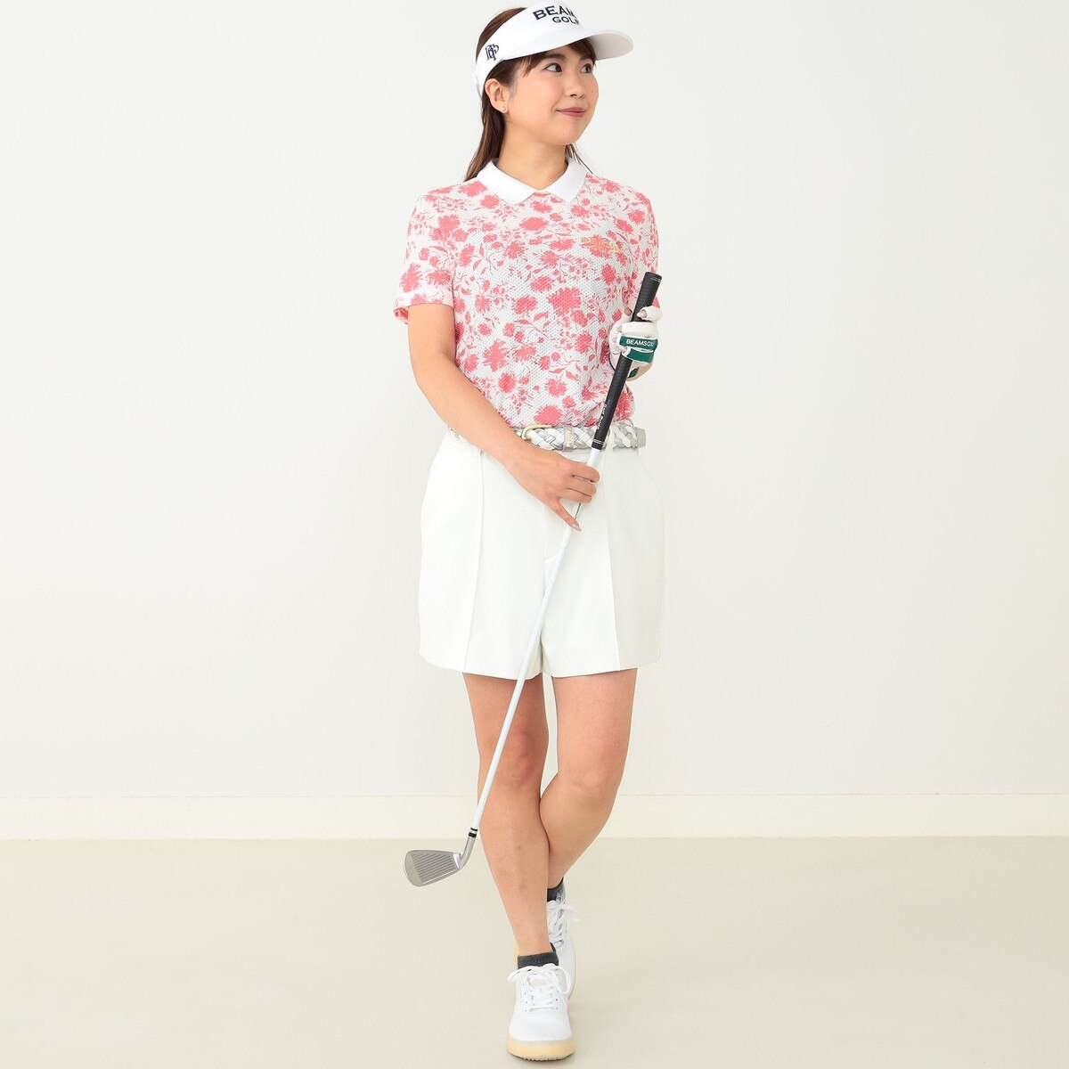 BEAMS GOLF PURPLE LABEL レクチュールツイル ストレッチ ショート