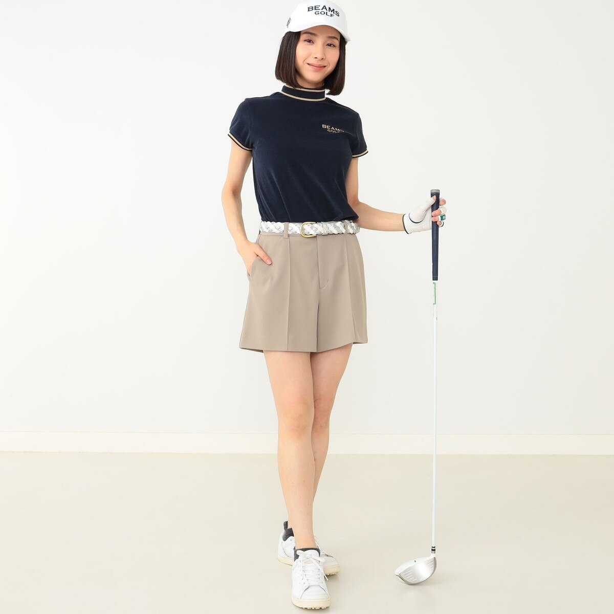 Beams Golf レクチュールツイルショートパンツ (レディース)