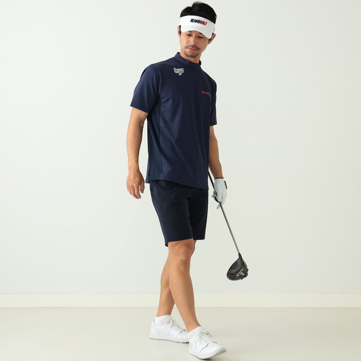 BEAMS GOLF ORANGE LABEL USシリーズ モックネックシャツ(半袖シャツ