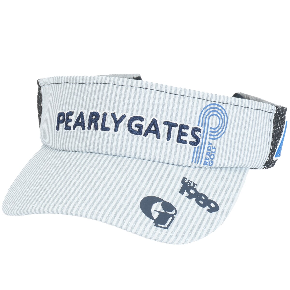 PEARLY GATES - パーリーゲイツマリンボーダーロゴサンバイザーゴルフ パーリーゲイツマリンボーダーロゴサンバイザーゴルフ