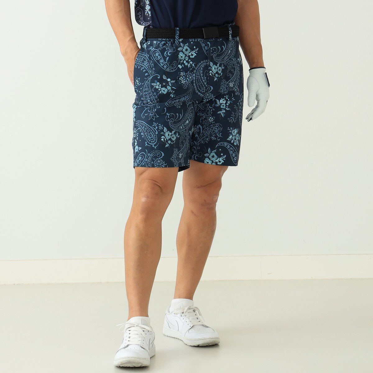 BEAMS GOLF ORANGE LABEL ペイズリー ショートパンツ(ハーフ
