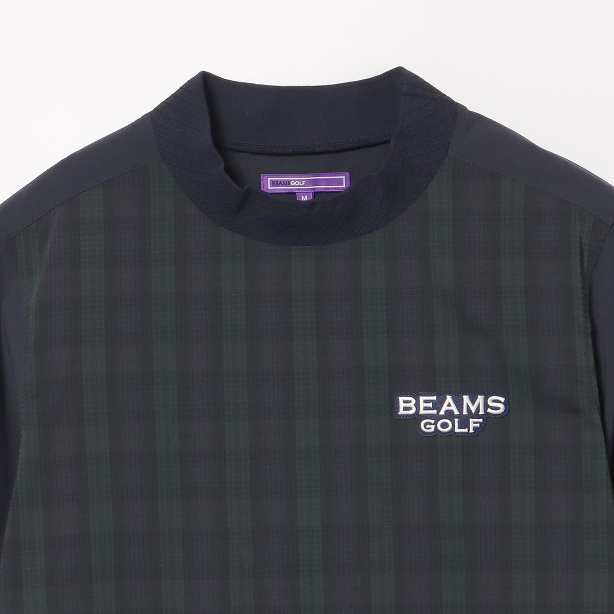 BEAMS GOLF PURPLE LABEL 襟リブ リップ モックネックシャツ