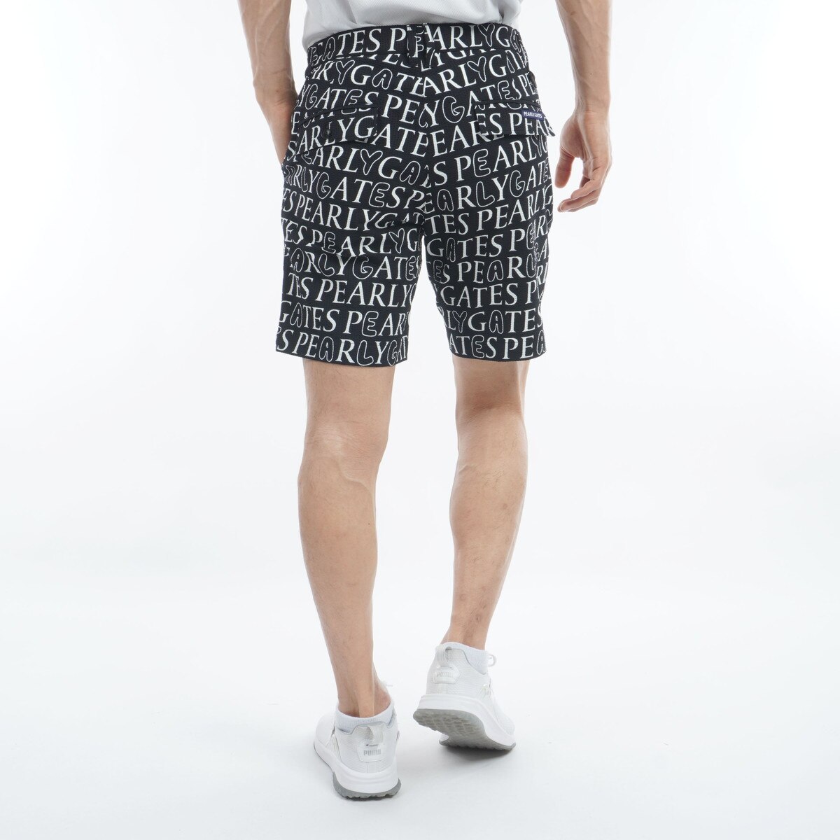 【値下げしました】新品 パーリーゲイツ ドット×ロゴ柄パンツ レディース S セール・アウトレット】アートピケ ドット×ロゴ柄パンツ