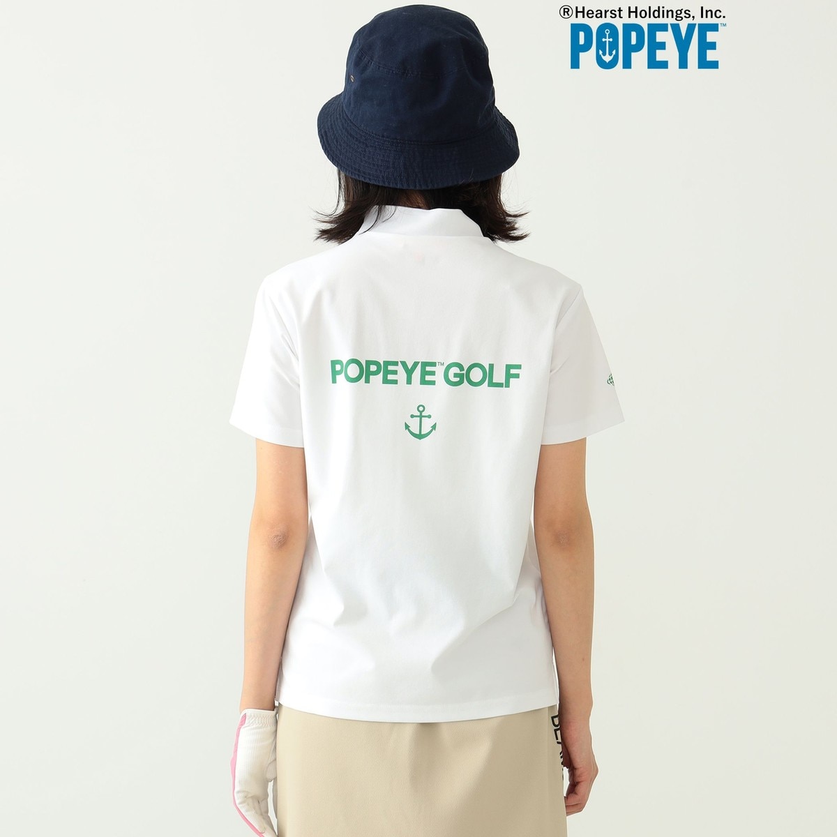 BEAMS GOLF POPEYE(TM)モックネックシャツ レディス(半袖シャツ
