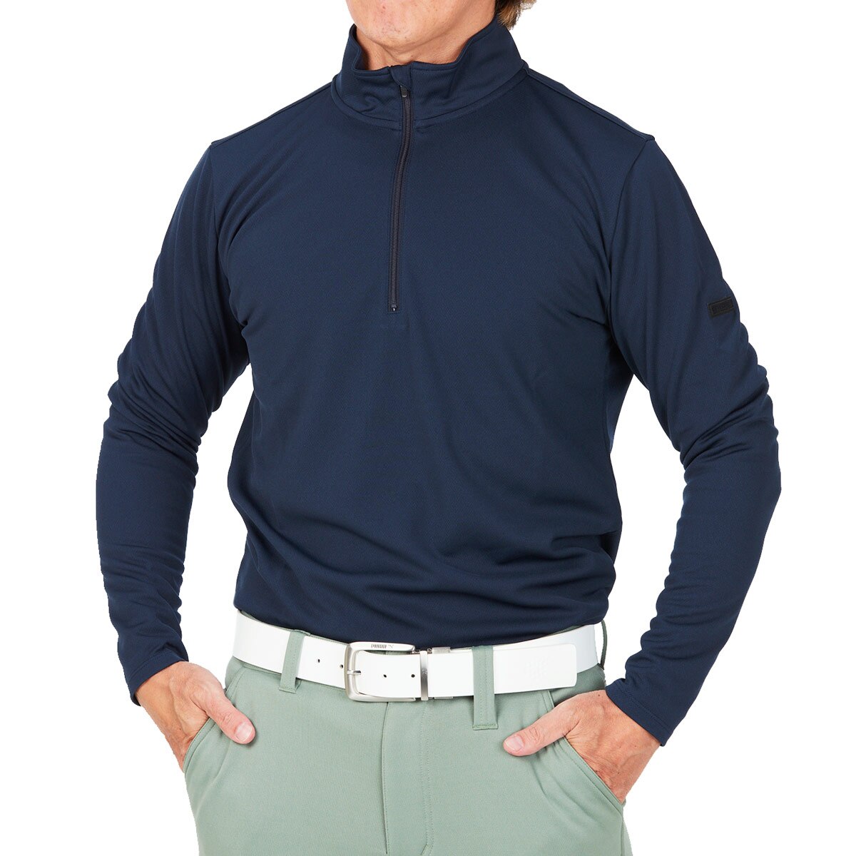新品CPG GOLF／ ハーフジップ ストレッチ 長袖 ポロシャツ｜Yahoo