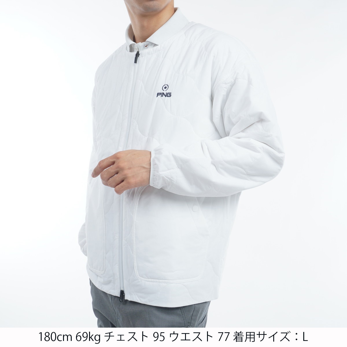 セール・アウトレット】キルティングフルジップ中綿ブルゾン(アウター