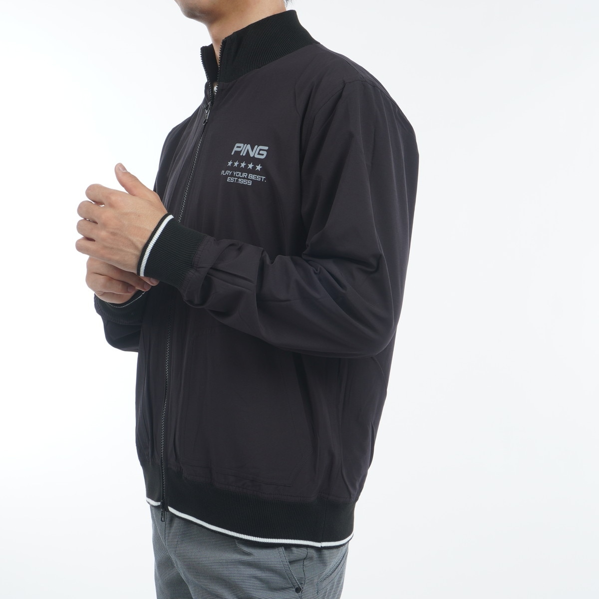 20900円☆ピン PING リバーシブル フルジップ ニット☆L 20900円☆ピン