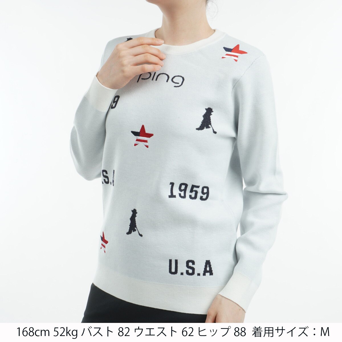 セール・アウトレット】Mr.PING USA クルーネックセーター レディス