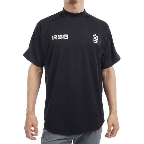 セール・アウトレット】RSG ロングフィット モックネック半袖シャツ  