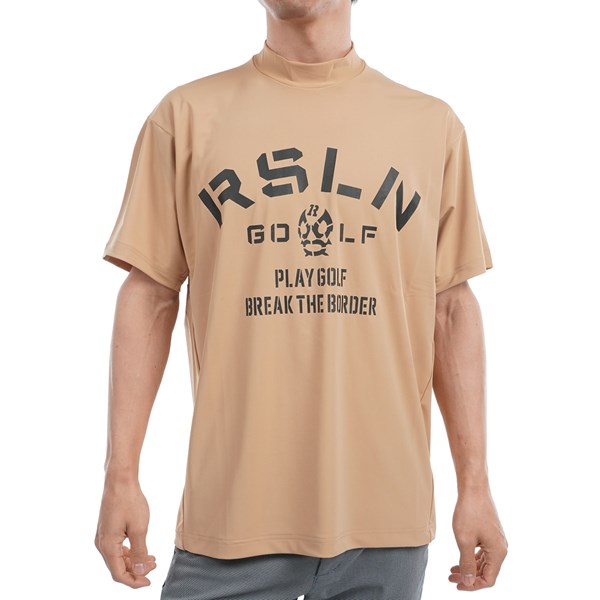 セール・アウトレット】ストレッチ RSLN モックネック半袖シャツ(半袖  