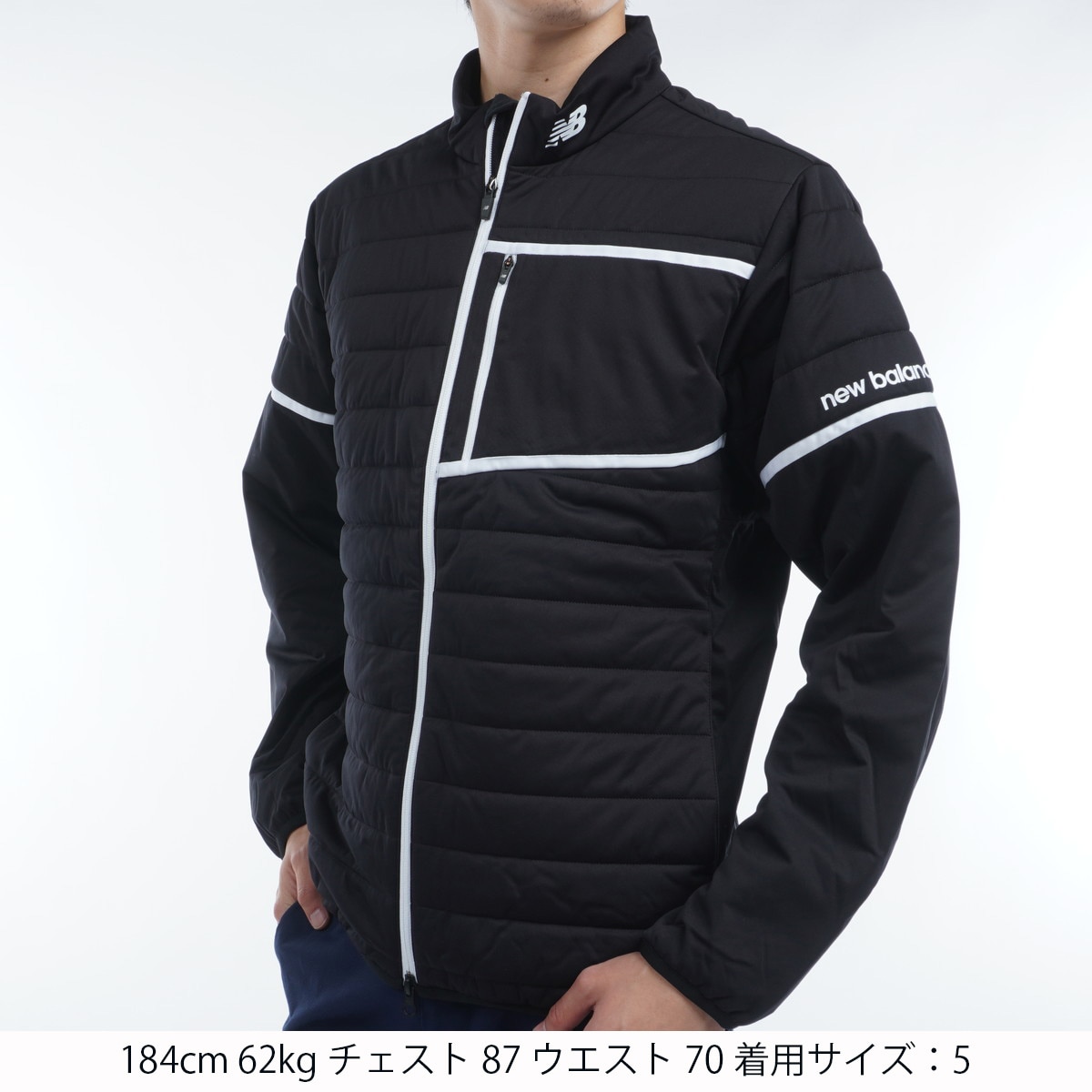 ★秋冬★ニューバラスゴルフ★パデットフルジップブルゾン★4/NV セール・アウトレット】ストレッチ パデッド フルジップ