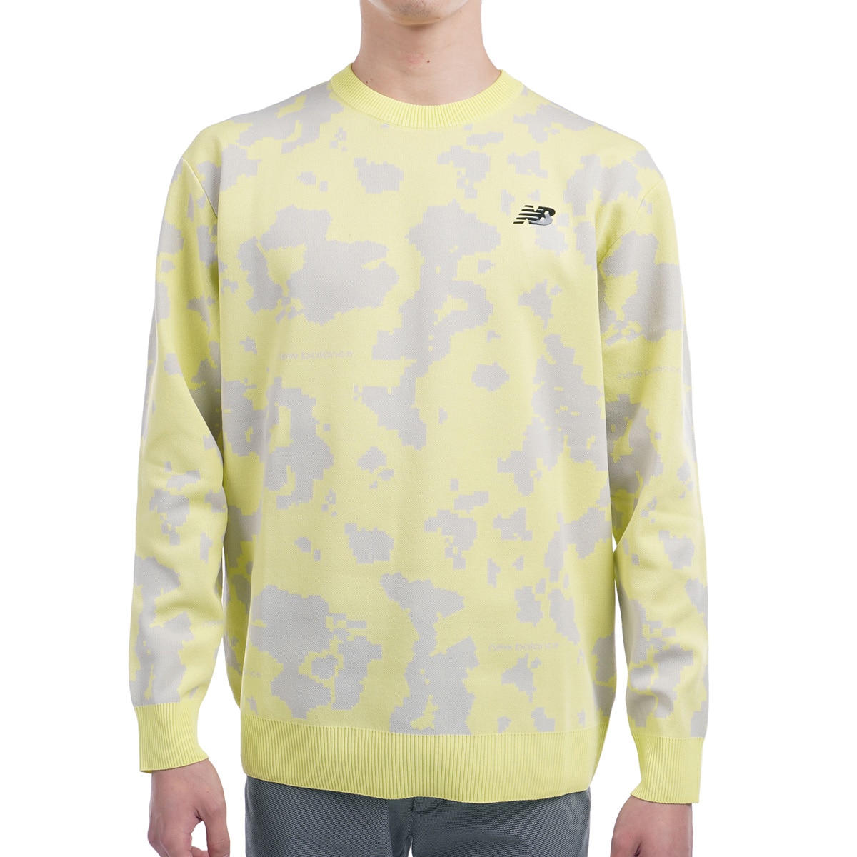 セール・アウトレット】ストレッチ クルーネック長袖セーター(中間着