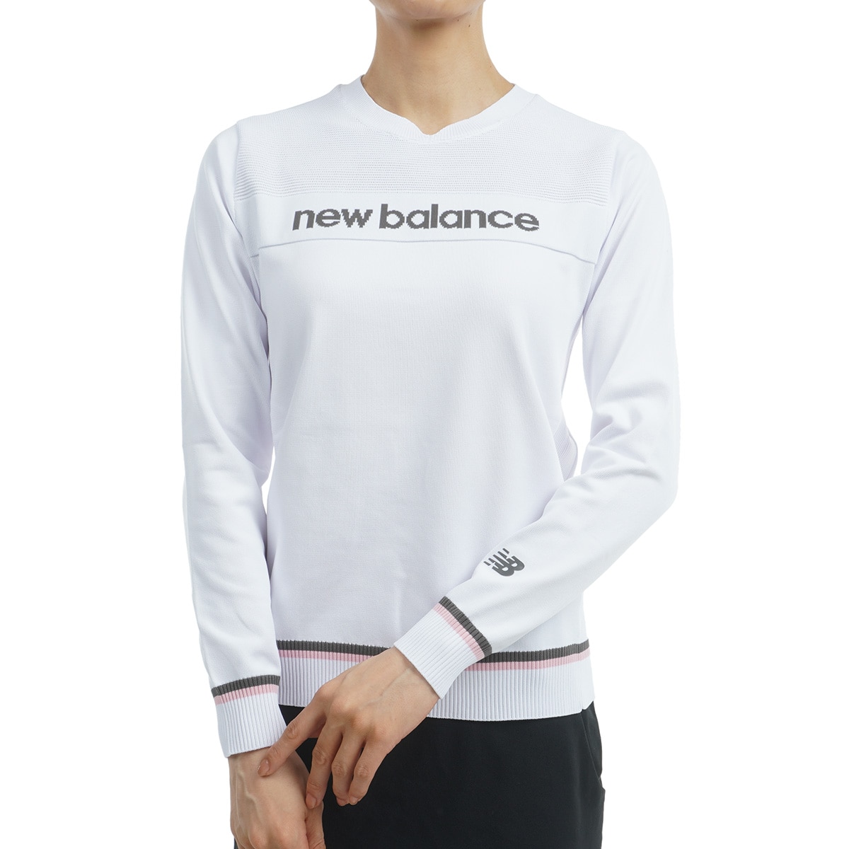 【未使用】new balance 長袖セーター ピンク　0サイズ 楽天市場】ニューバランス ピンク（スウェット・トレーナー