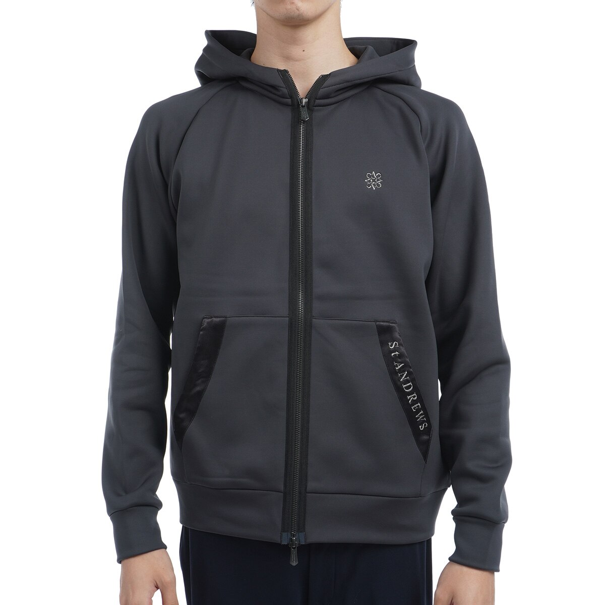 St ANDREWS】マルチストレッチ裏起毛 フルジップフーディ (MENS)