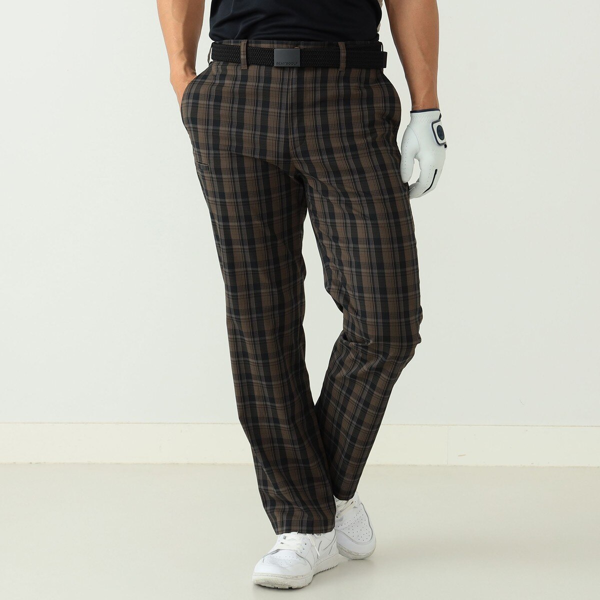 BEAMS GOLF ORANGE LABEL ドットエア(R)チェック ストレートパンツ(パンツ)
