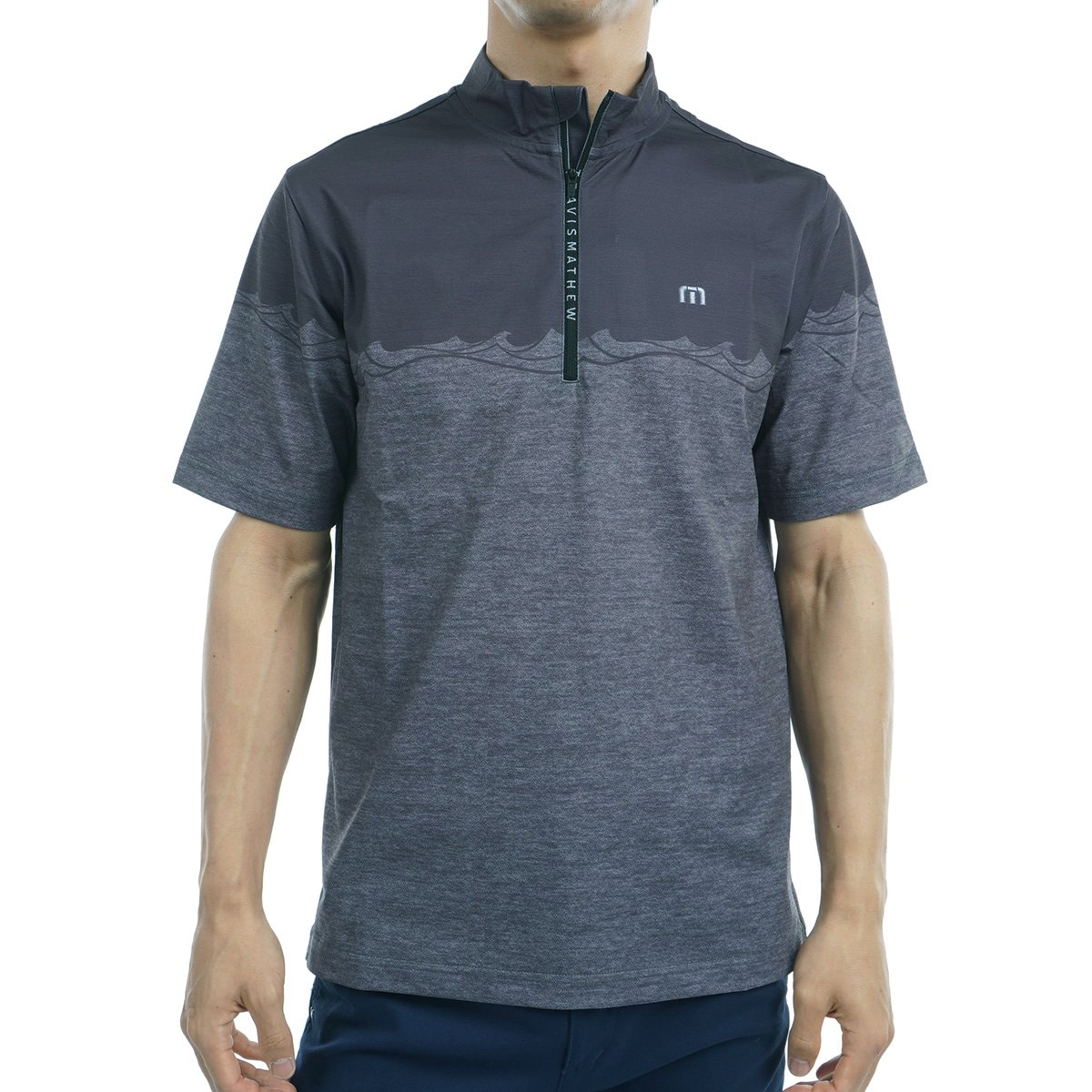 新品 トラヴィスマシュー 半袖シャツ オンブレ ボーダー グレー XLサイズ 新品 トラヴィスマシュー 半袖シャツ オンブレ ボーダー グレー XL