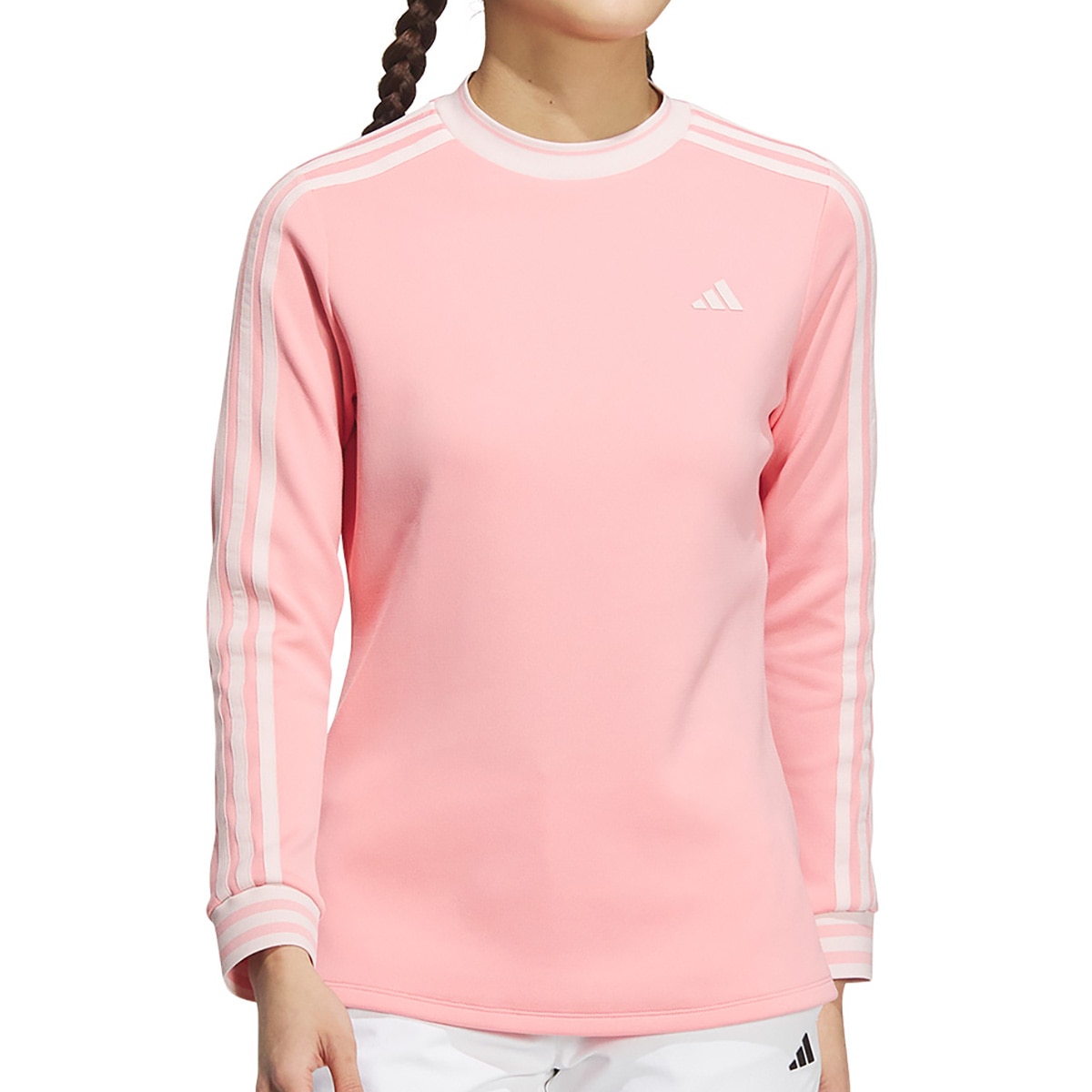 セール・アウトレット】保温 スリーストライプス モックネック 長袖