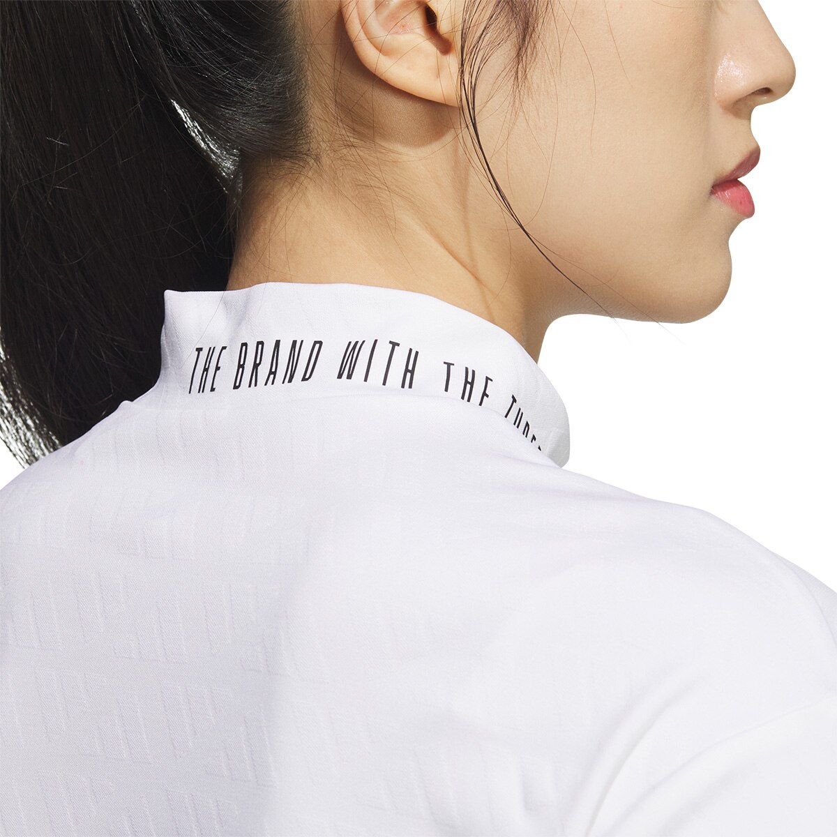 セール・アウトレット】UVケア付き ジャカード ストレッチ モック