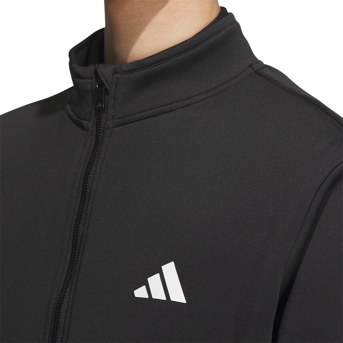 ダンボールニット バックロゴ付き ストレッチ 長袖フルジップ