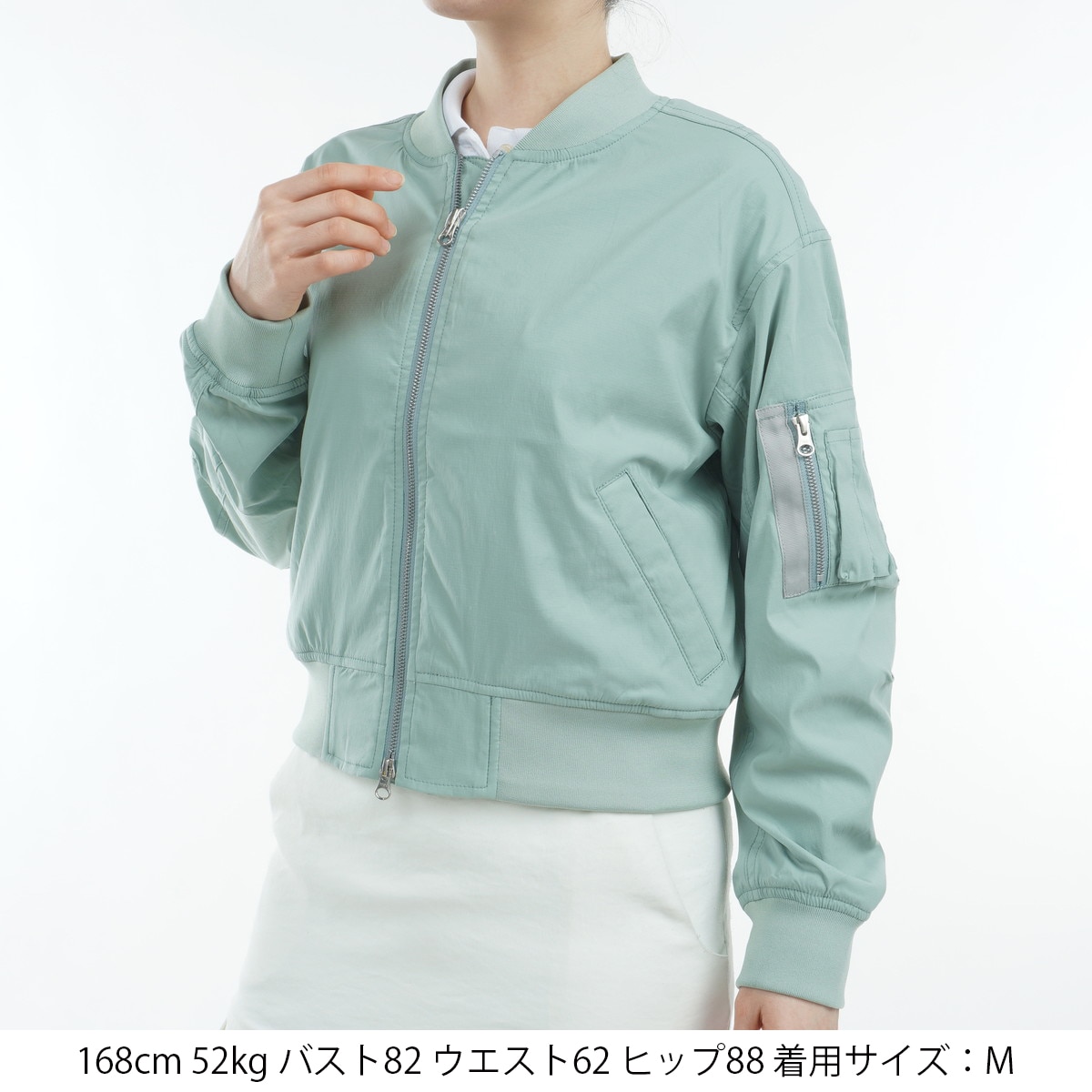 セール・アウトレット】ストレッチ MA-1 ジャケット レディス(アウター