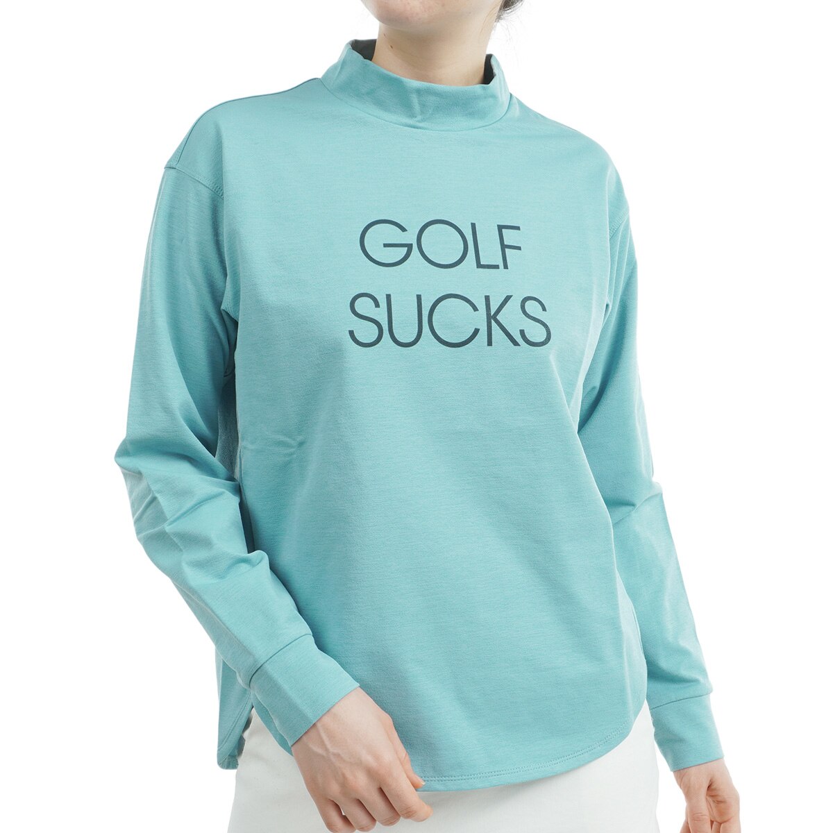 セール・アウトレット】モックネック長袖Tシャツ レディス(長袖シャツ