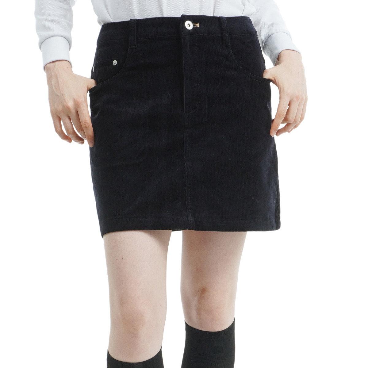 セール・アウトレット】ストレッチ コーデュロイスカート レディス