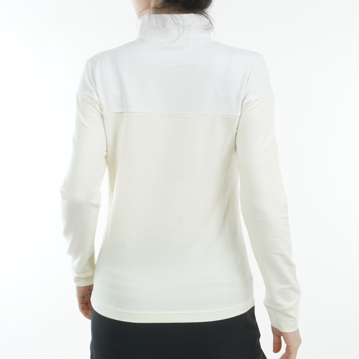 セール・アウトレット】バイカラータートルネック長袖シャツ レディス