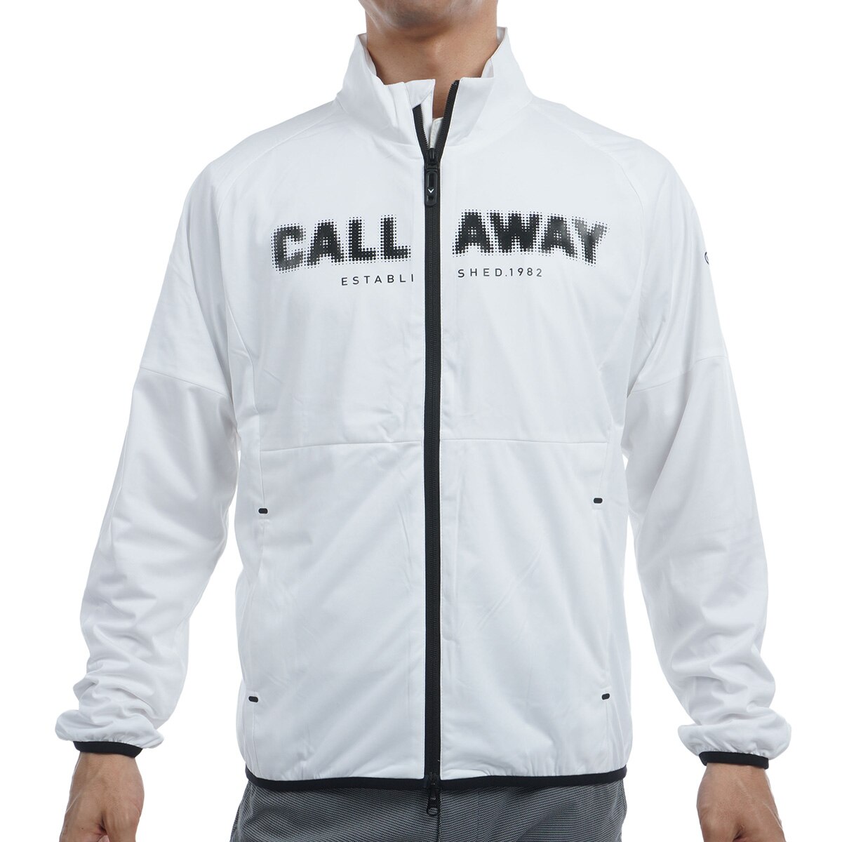 極美品　Callaway ゴルフ　アウター　ジャケット ホワイト　XL CALLAWAY キャロウェイ 長袖ジャケット 裏メッシュ ホワイト系