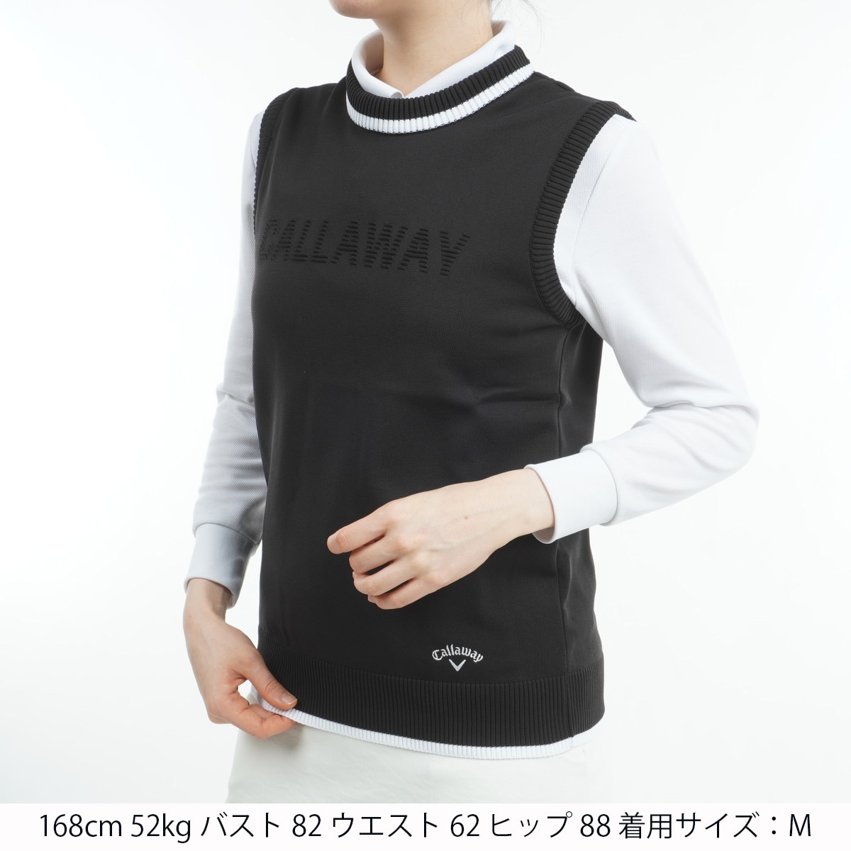 Callaway ピンタックロゴニットベスト セール・アウトレット】ピンタックロゴニットベスト レディス
