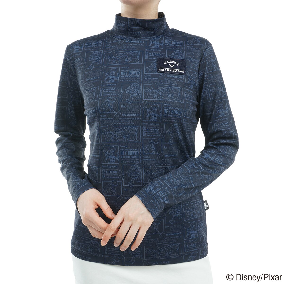 キャロウェイ ゴルフウェア 長袖シャツ レディース TOYSTORY / CALLAWAY Collection ストレッチ天竺モックネックシャツ C24233231 Callaway