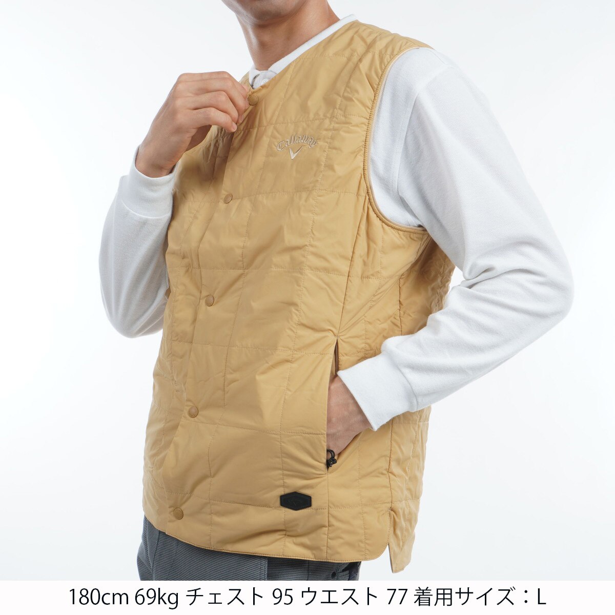 セール・アウトレット】ストレッチタフタ 中綿ベスト(ベスト