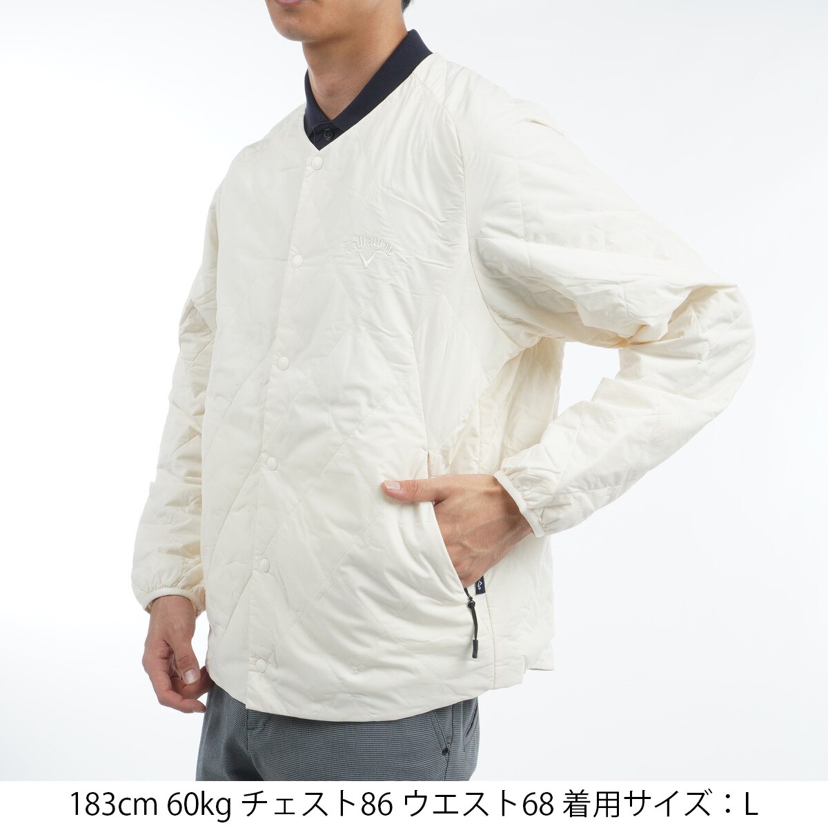 ストレッチナイロンタフタ中綿ブルゾン(アウター(ブルゾン