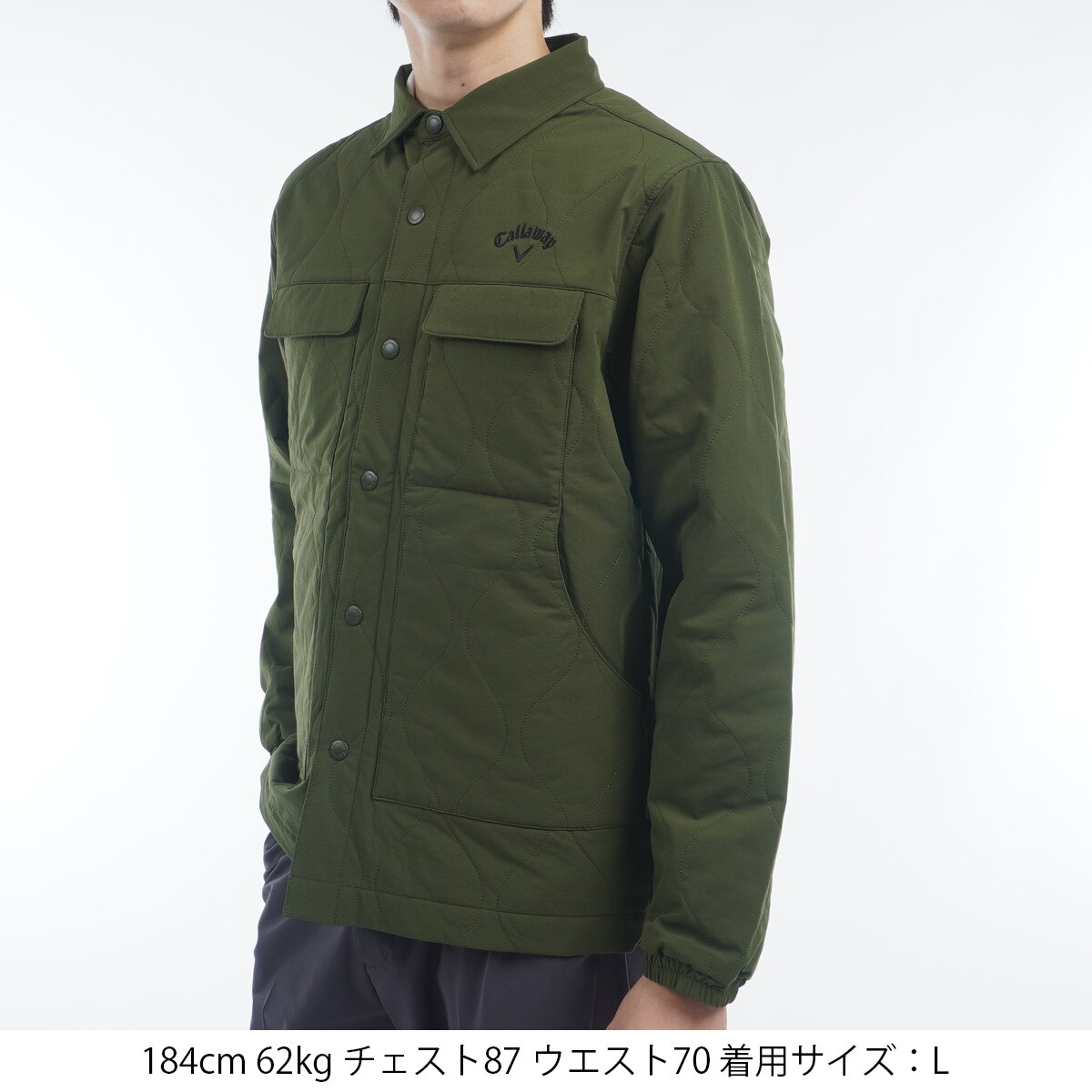 アウトレット】シワポリエステル中綿コーチジャケット(アウター