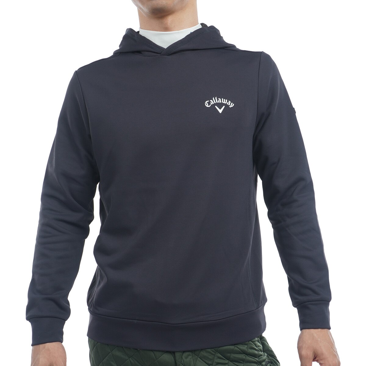 【CALLAWAY】新品未使用　裏起毛ダブルニットフーディシャツ　メンズ３Ｌ セール・アウトレット】裏起毛ダブルニットパーカー(中間着
