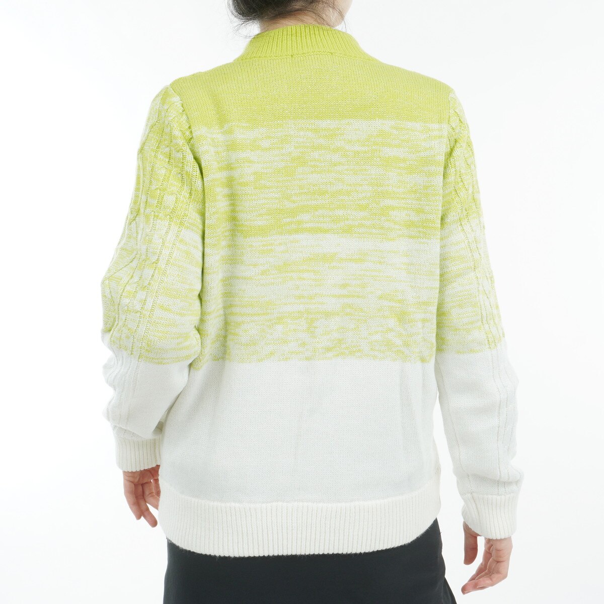 セール・アウトレット】裏地付きラメ入りフルジップセーター レディス