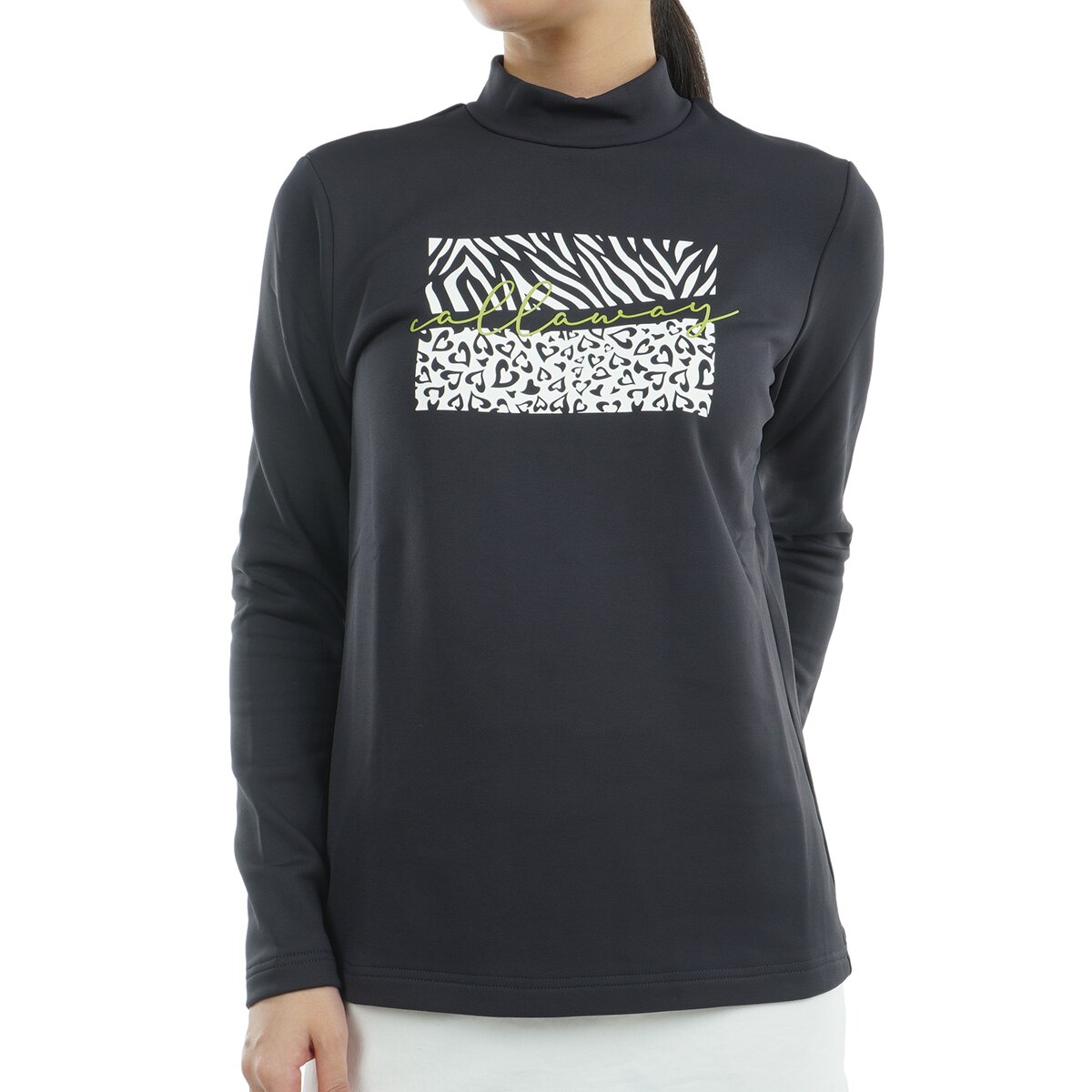   GOLF モックネック長袖シャツ ロゴ 微起毛 M MEN'S ロゴプリント長袖モックネックシャツ - FootJoy Japan