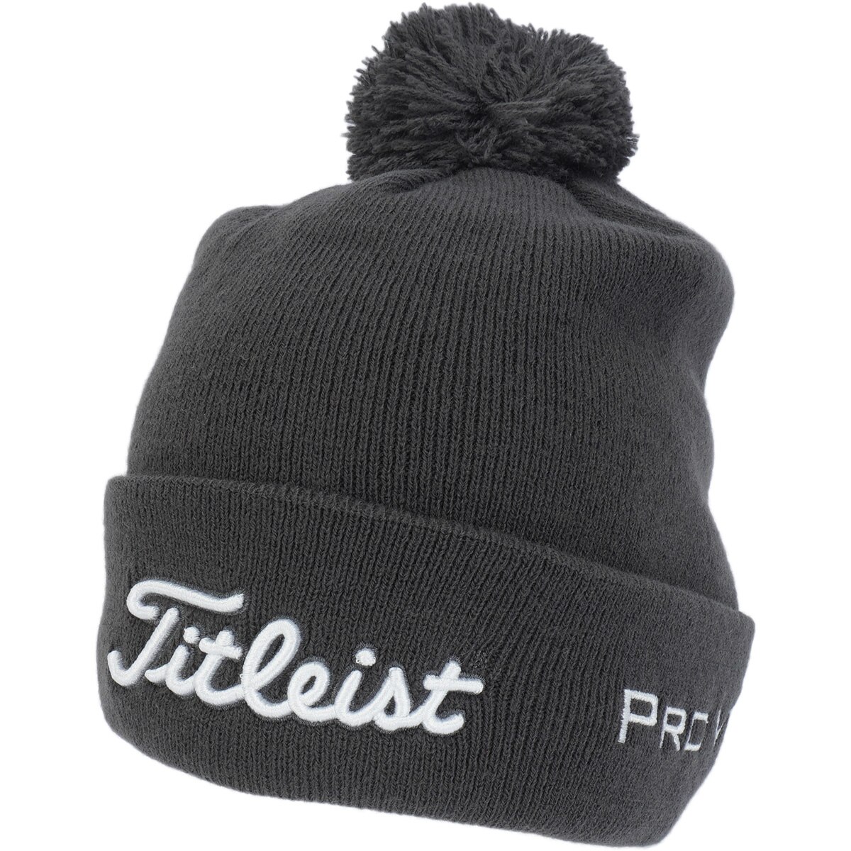 タイトリスト ゴルフ　ツアーポンポン ビーニー　新品　チャコール　ユニセックス ツアー ポンポン ビーニー(【男性】その他帽子)|TITLEIST(タイトリスト