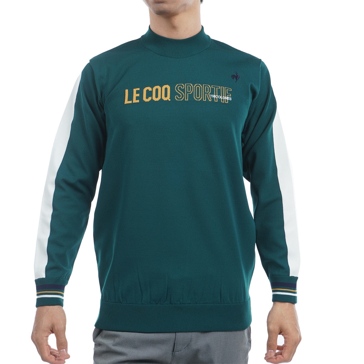 【未着用】ルコック golf メンズ 長袖ウールニットセーター　Mサイズ 未着用】ルコック golf メンズ 長袖ウールニットセーター M