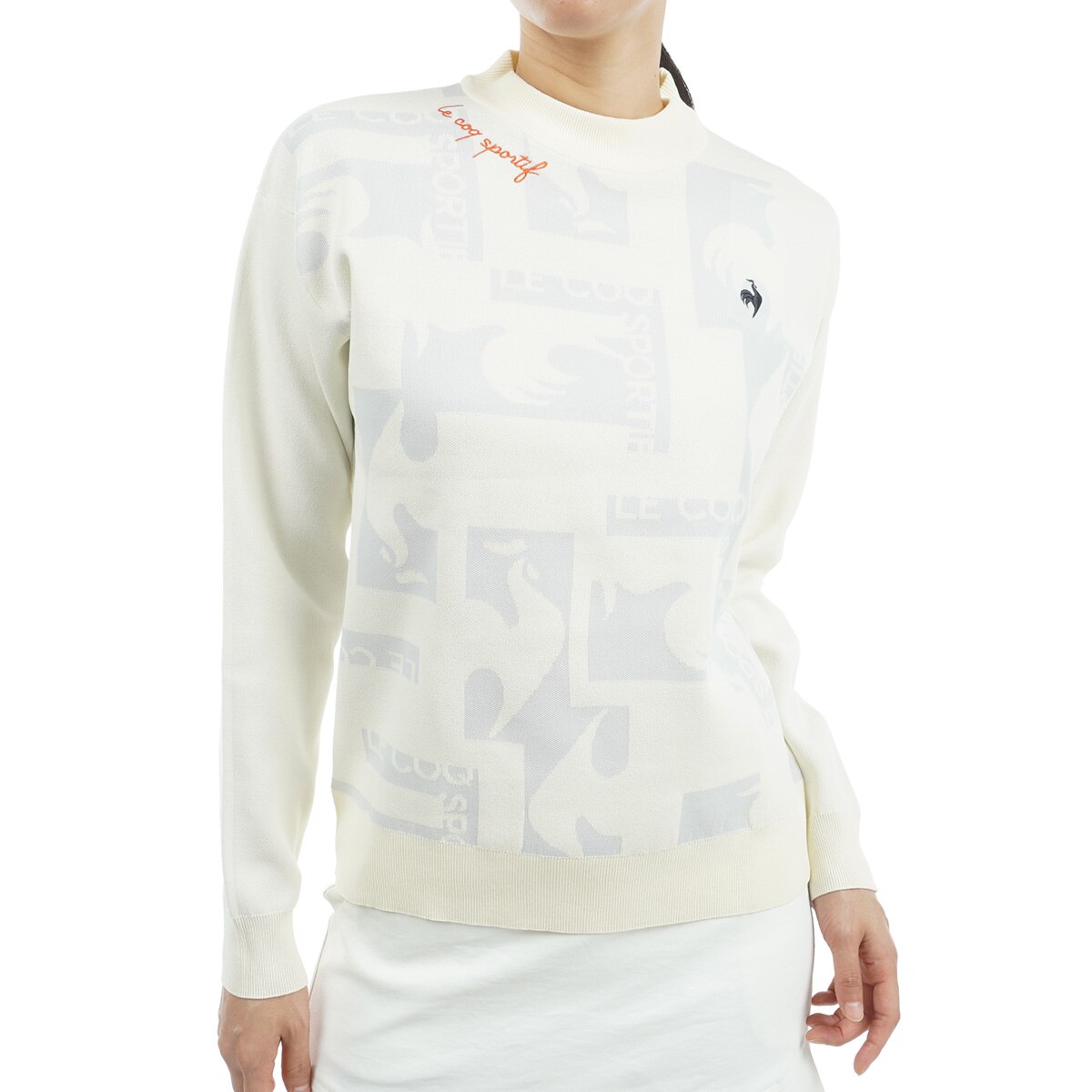 le coq sportif ホワイト タートルネック セーター トレーナー