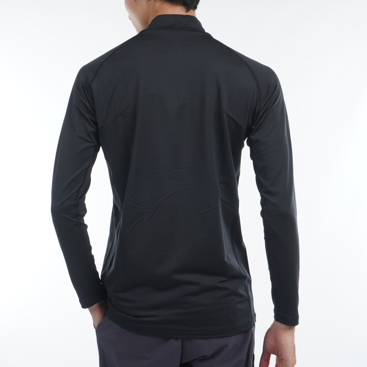 新品　メンズ　L ゴルフ　ハイネック　裏起毛　エドウィン　アンダーシャツ ストレッチフォーサー 裏起毛ハイネック長袖アンダーシャツ(【男性