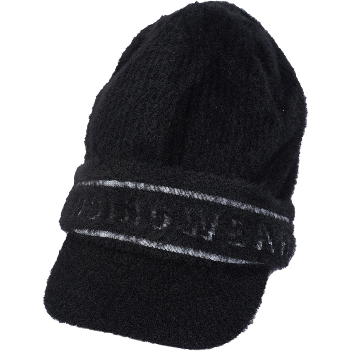 やまかき！！！！！！ マンシングウェア] ニットキャップ ミンク調 つば付 保温 暖かい