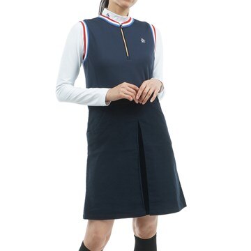 新品 マンシングウェア なく ゴルフウェア ワンピース 前ボタンロゴ 