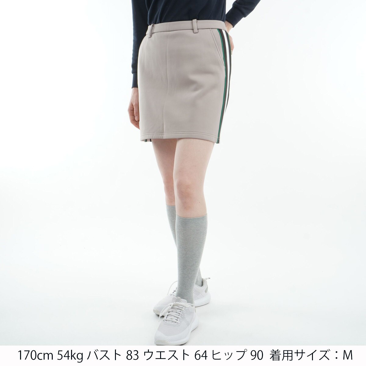 セール・アウトレット】ENVOY ストレッチ 裏起毛 サイドラインスカート