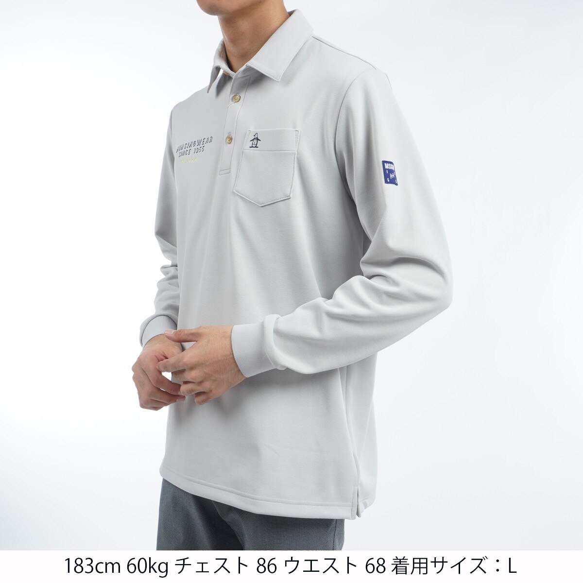 SEASON COLLECTION HEATNAVI テーラーカラー長袖ポロシャツ(長袖